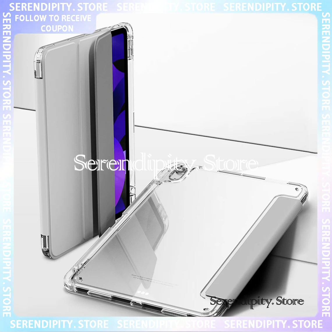 

NEW Suitable For 2024 Air6 Protective Case Transparent Pro 11 Inch Pen Slot Cover Tablet Bending Anti Falling Ultra-Thin Acrylic