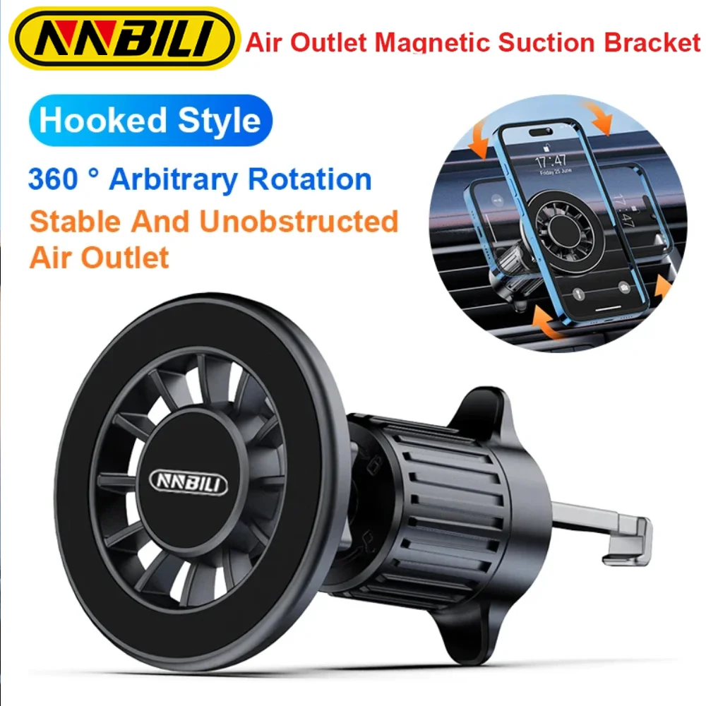 NNBILI New Magsafe Magnetic Suspension Scalable Car Phone Navigation Instrument Table Rotating Magnetic Bracket for Automotive