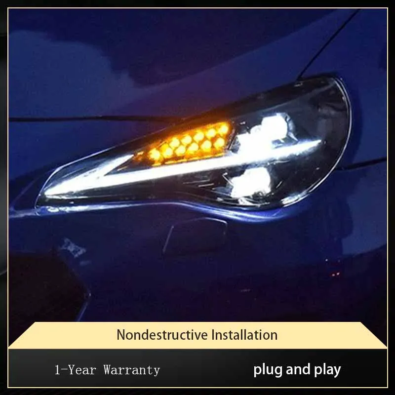 

Headlights For Toyota GT86 BRZ 2012-2020 DRL Projector Lens LED Bulbs Highlight Tool Signal Turn Auto Accessories