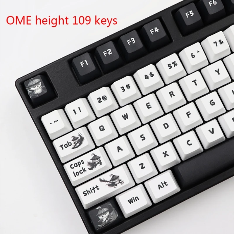 109 шт. колпачки для клавиш Kungfu Panda OEM колпачки для клавиш с красителем для механической клавиатуры MX