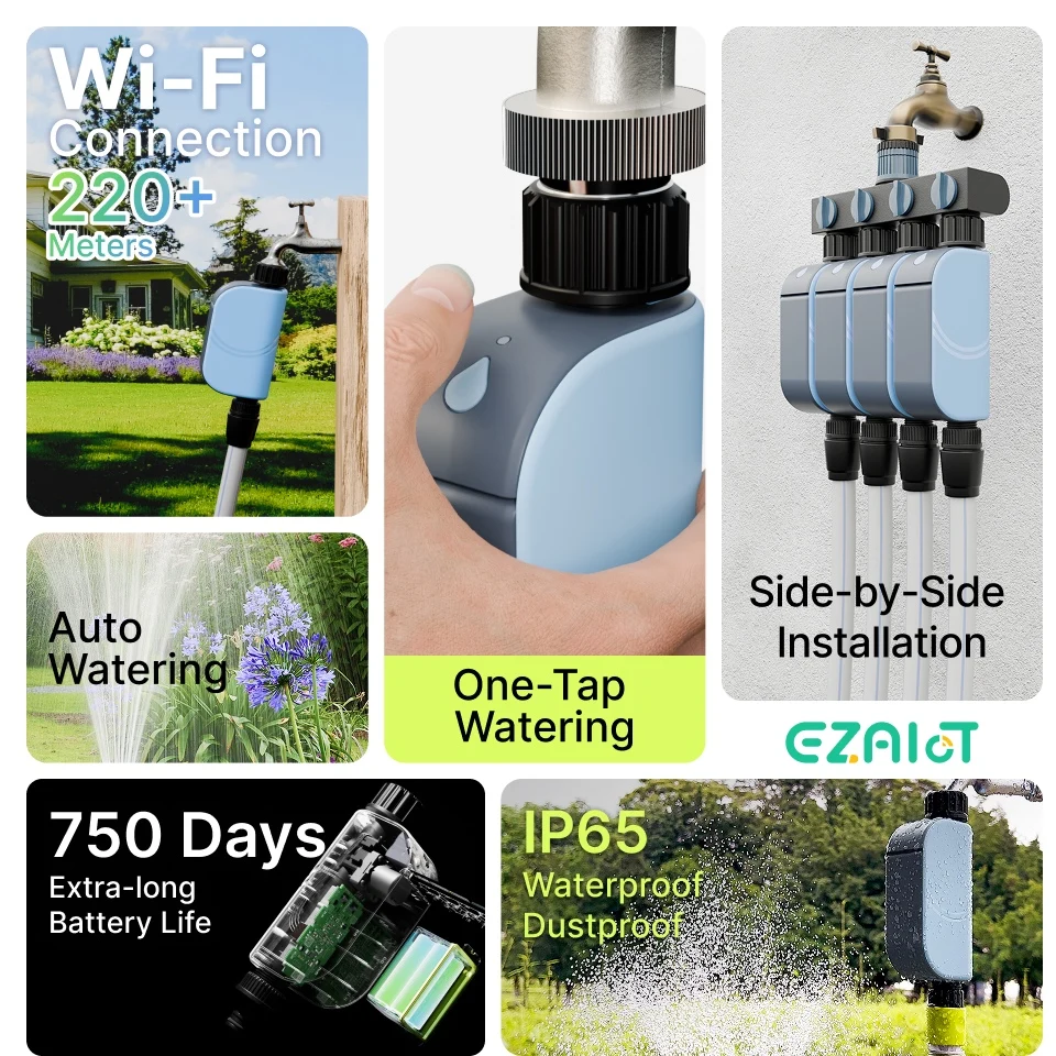 WiFi Smart Water Timer Garden Farm Sprinkler Irrigation Controller Program Timermable Automatic Sprinkler Remote Watering Valve