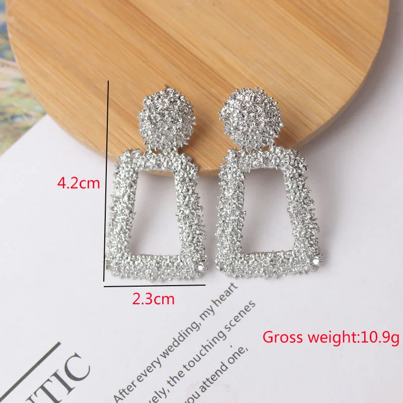 Personality Exaggerated Metal Earrings For Women Fashion Jewelry Creative Uneven Metal Earrings Night club Party Accessory