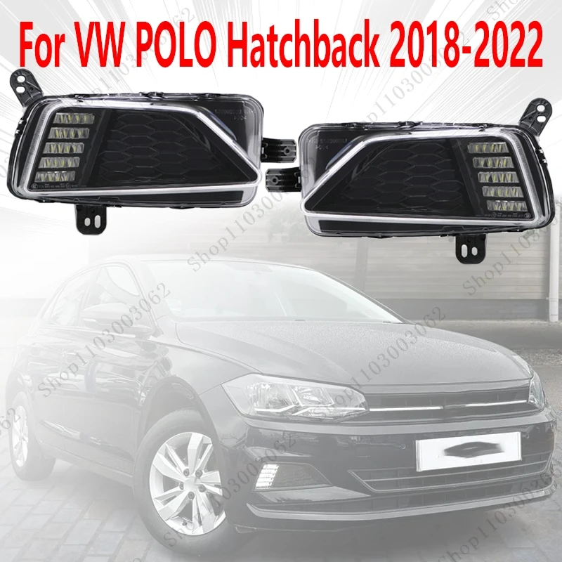 

LED DRL Daytime Running Light 2G0941661B 2G0941662B For VW POLO Hatchback 2018-2022 Car Exterior Indicator Light Turn Light