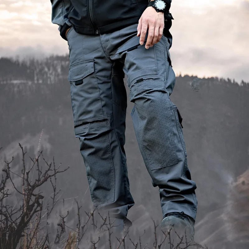 Multi-Pockets Tactical Cargo Pants Men Military Casual Pants Waterproof Cargo Trousers Wear-resistant Male Outdoor Hiking Pants