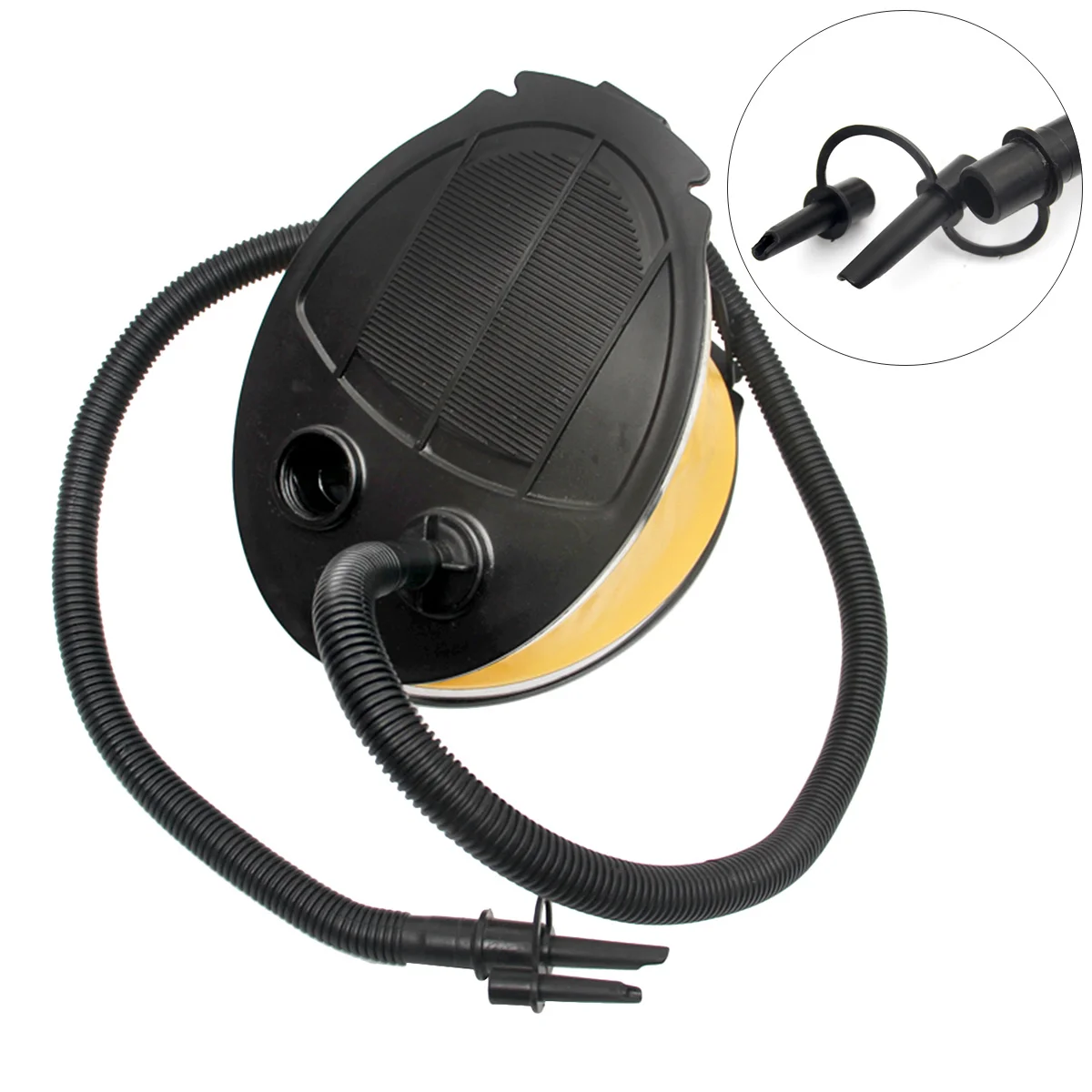 

3L Foot Pump Air Inflator For Inflatable Pool Mattress Swim Ring Floats Outdoor Use Dual Nozzle Deflate Function Heavy Duty Fast