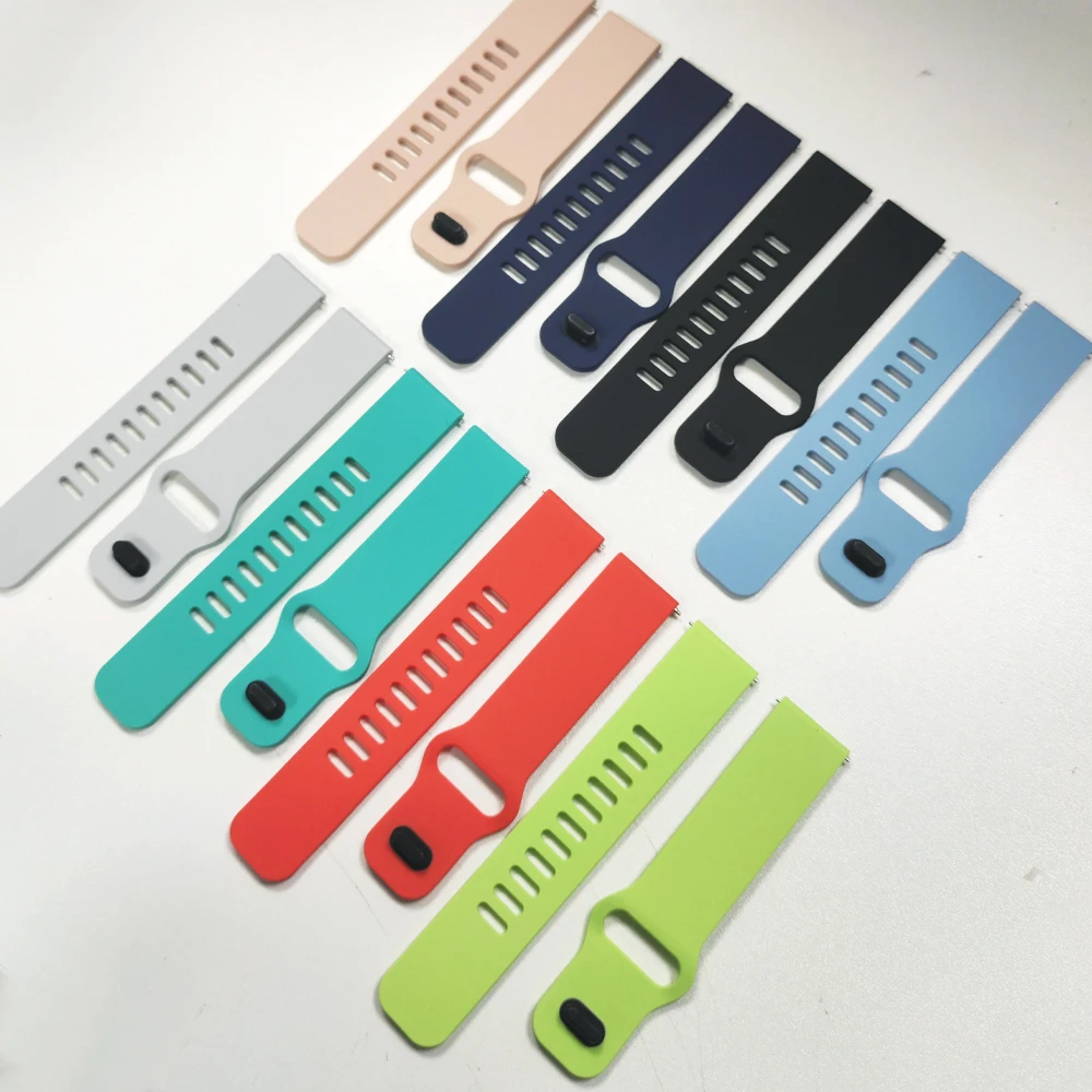 22mm Watch Strap For Haylou watch 2Pro/R8 S8 S6 RS5/Sport Silicone Bracelet Band For Haylou Solar 5/Plus RT3/GST GST Lite/LS05