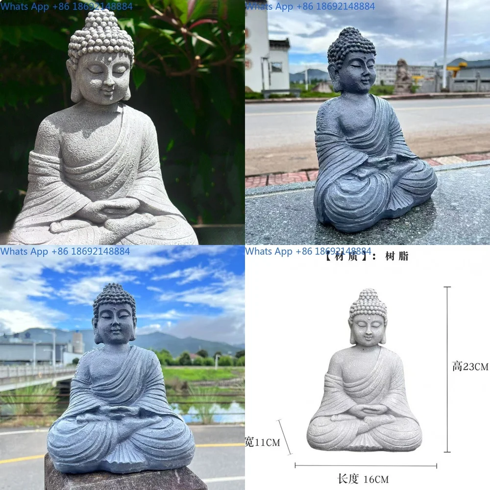 

Buddha Statue Zen Decor Resin Craft Home Garden Ornament