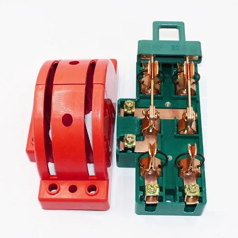 32A 2 Pole Double Throw Knife Disconnect Switch Circuit Control Dpdt Switch Semicircular Breaker Stable Performance
