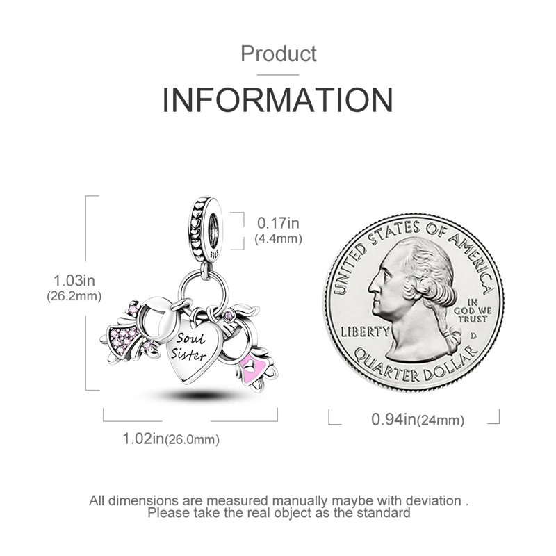 925 Sterling Silber Rosa Serie Charms Fliege Mädchen Kuchen Prinzessin Perlen Anhänger Fit Original Armband DIY Schmuck Geschenk Für Frau – Detail 12