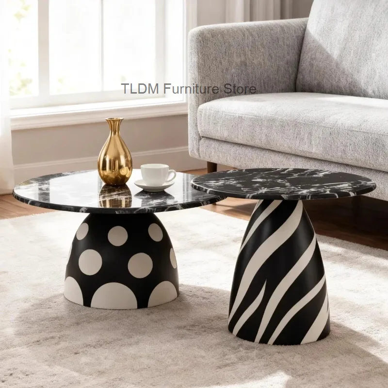 Luxury Coffee Table Minimalist Modern Side Table Living Room Sofa Coffee Table Creative Home Corner Tables Bedroom Round Tables