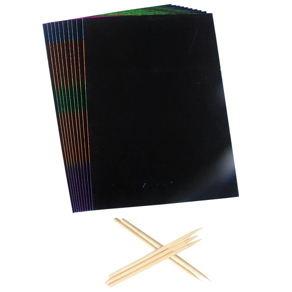 55 قطعة من بطاقات الخدش ذاتية الصنع مجموعات فنية آمنة وغير سامة لتطوير الإبداع وديكور المنزل والحفلات ومستلزمات الفصول الدراسية