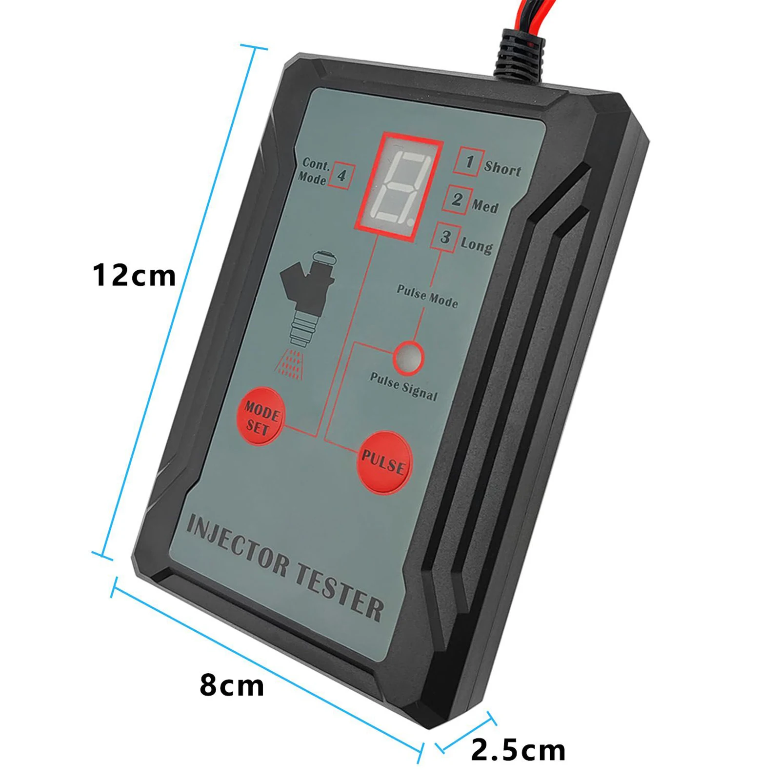 Fuel Injector Tester and Adapter for Diagnosis Cleaning of Injectors DIY Cleaning Tool Kits 12V/5V Switchable Short-circuit Prot