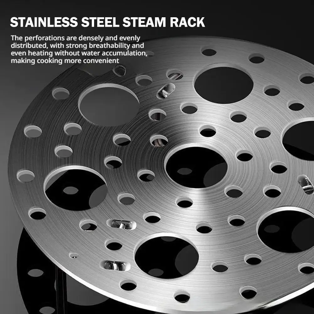 1Pc 7/9hole Steel Steamed Egg Rack Thick Foldable Steaming Tray Large Steaming Basket Round Steaming Egg Rack