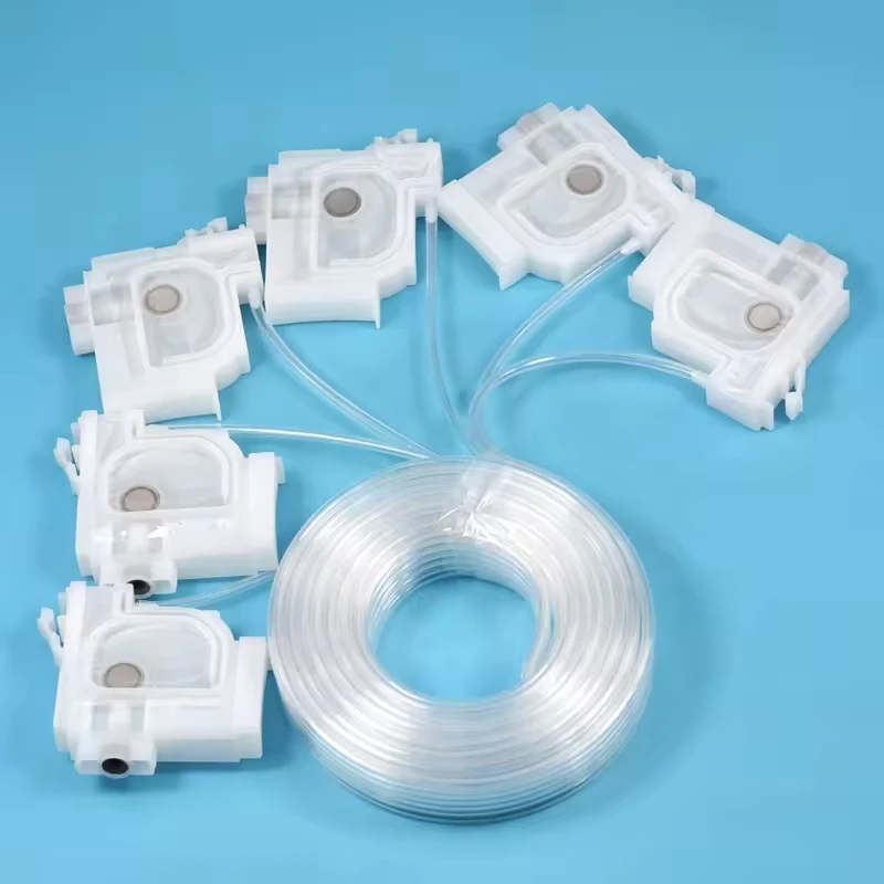 6Pcs DTF UV Ink Damper + Ink Tube + Syringe Kit Solvent Resistant For Epson L1800 L805 L800 R1390 Printer Parts
