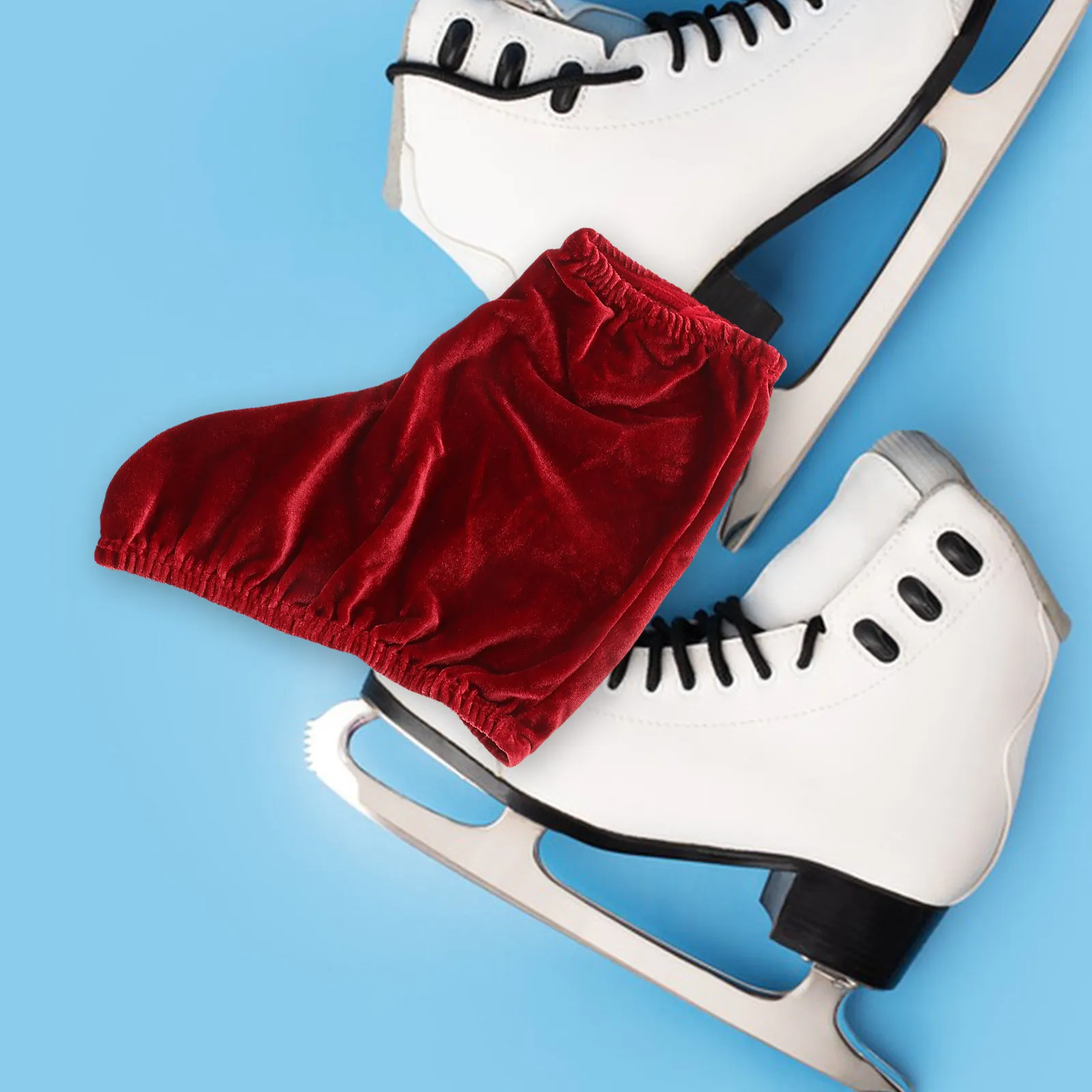 1Pair Roller Skate Shoe Covers Breathable Stretch Polyester for Ice Figure Skating Boot Protectors Portable Skating