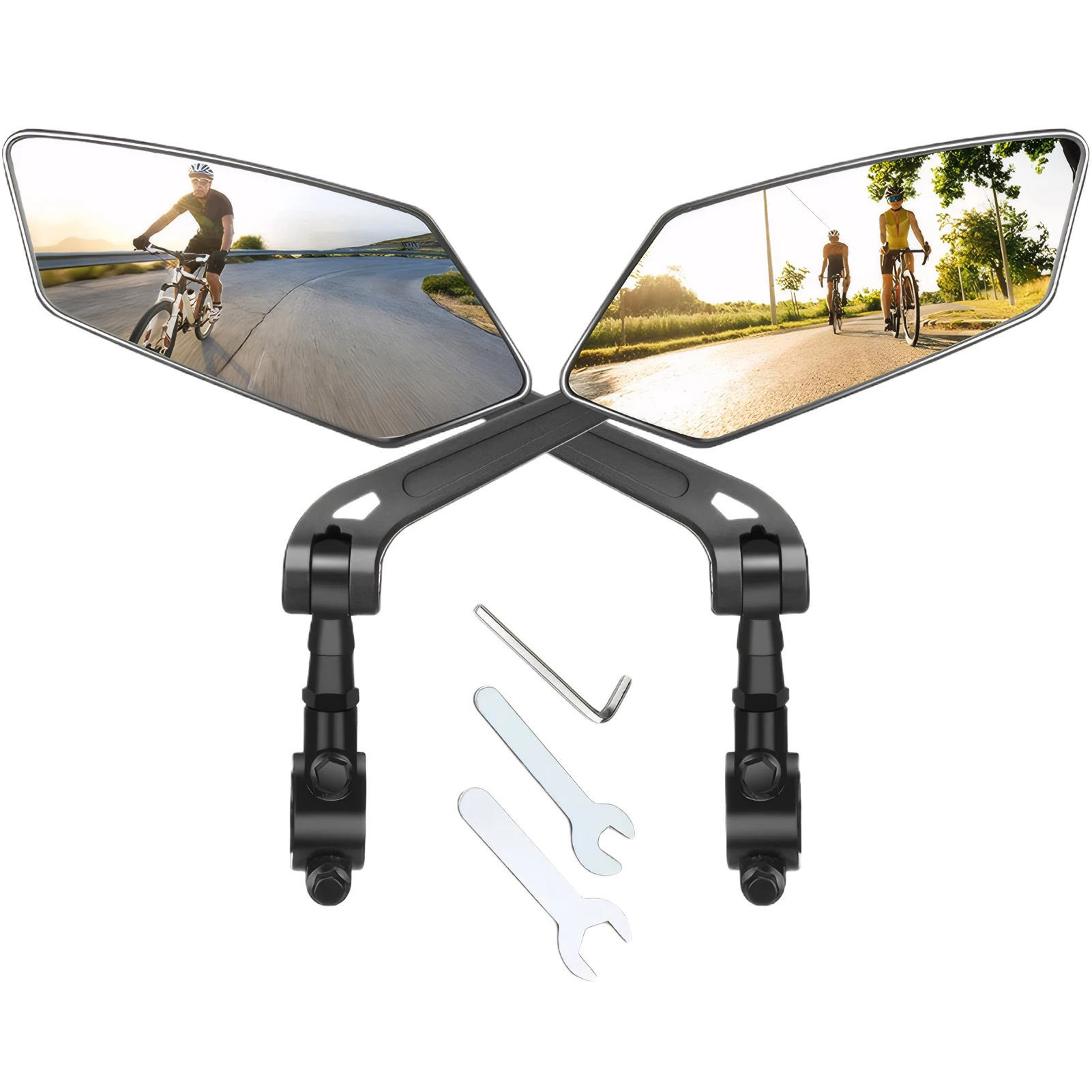 

New 2Pcs Bicycle Rearview Mirror 360° Adjustment For Bicycle Electric Bike Reflector Wide Range Back Sight Cycling Accessories