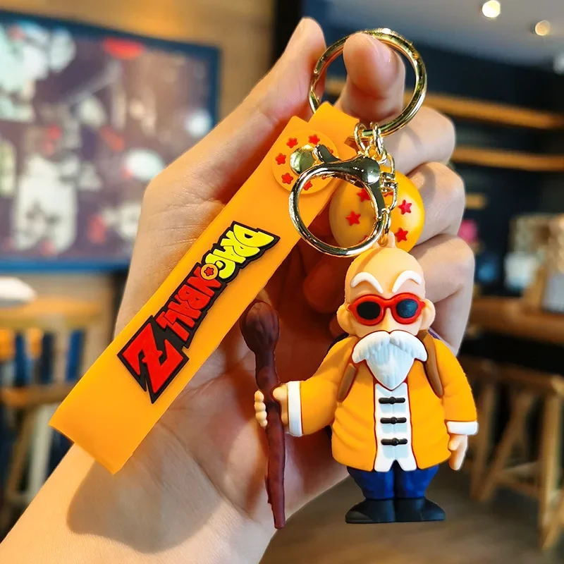 Dragon Ball Q version cartoon anime characters car pendants bag model Sun Wukong turtle hermit Piccolo series keychain