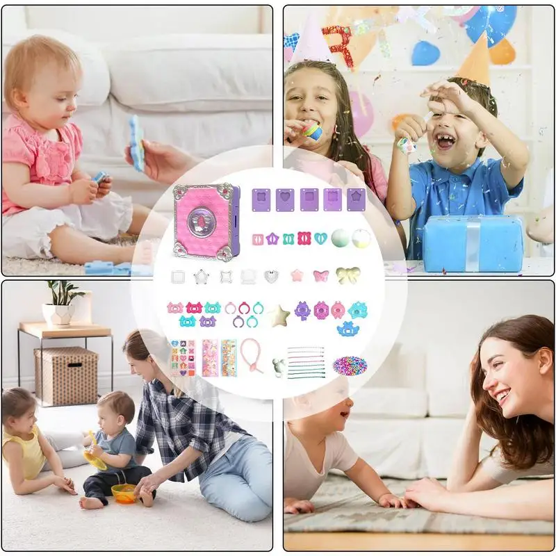 Kit de fabricación de joyas para niñas, juego de manualidades de pulsera con caja mágica, Kits de fabricación de joyas para niñas, Kit DE FABRICACIÓN de llaveros para niños