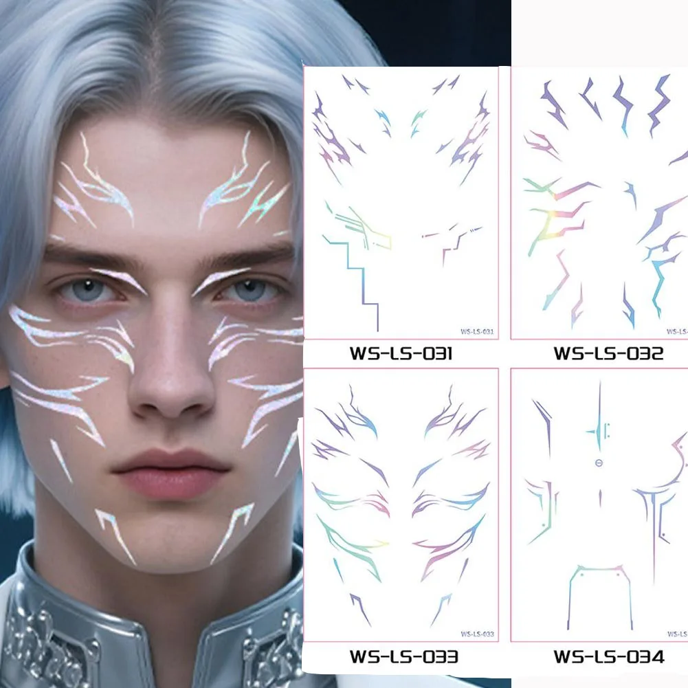 

Tech touching Comic stage Lightning Makeup, face stickers, tattoo stickers of girl group Waterproof Face Body Art