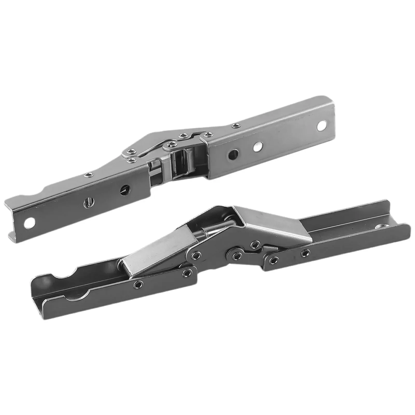 2PCS Spring-Operated Folding Hinge For Cabinet Doors With Controlled Folding Motion And Compatibility Furniture Types