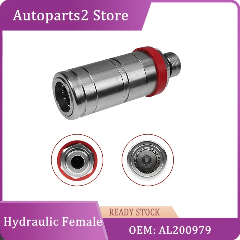 Hydraulic Female Quick Coupler Coupler Masters AL166181 AL119348 AL200979 Silver For John Deere 6400 6410 6420 6430 7430