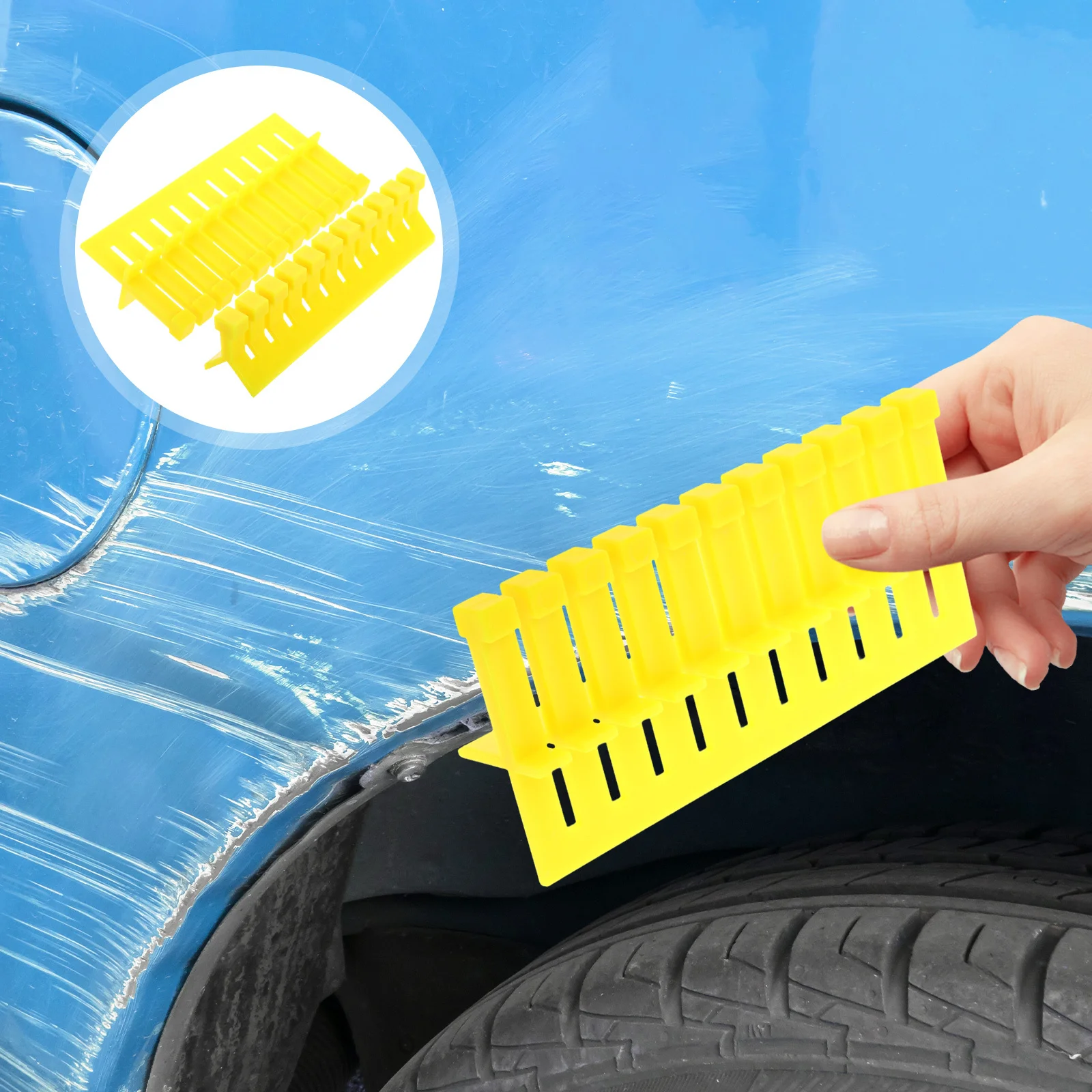 

2Pcs Dent Removal Tool Auto Body Repair Kit Durable Plastic Pull Tabs for Car Dent Fixing and Restoration Puller Tabs