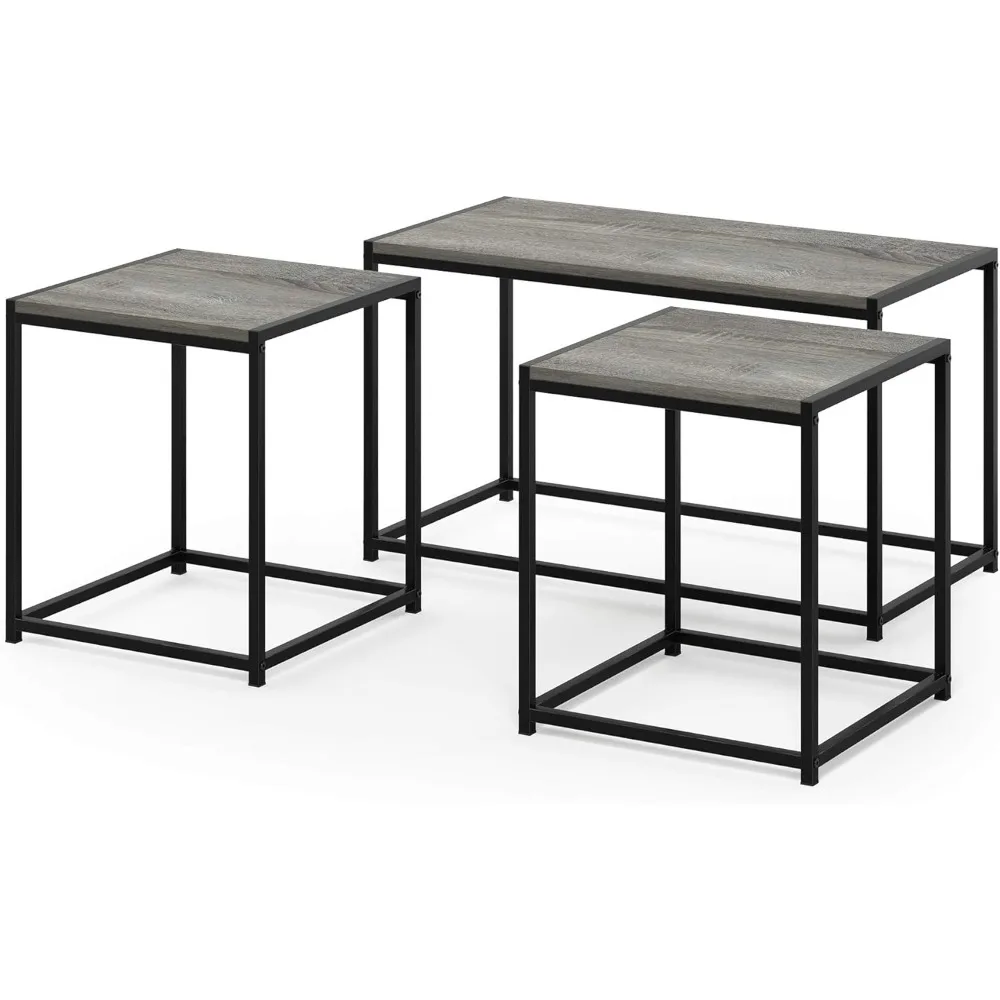 Ensemble de table basse de salon moderne Camus avec 2 tables d'appoint