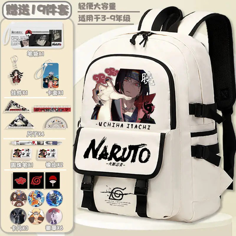 Naruto New Cartoon Student Schoolbag Large Capacity Casual and Lightweight Shoulder Pad Stain Resistant Cute Backpack