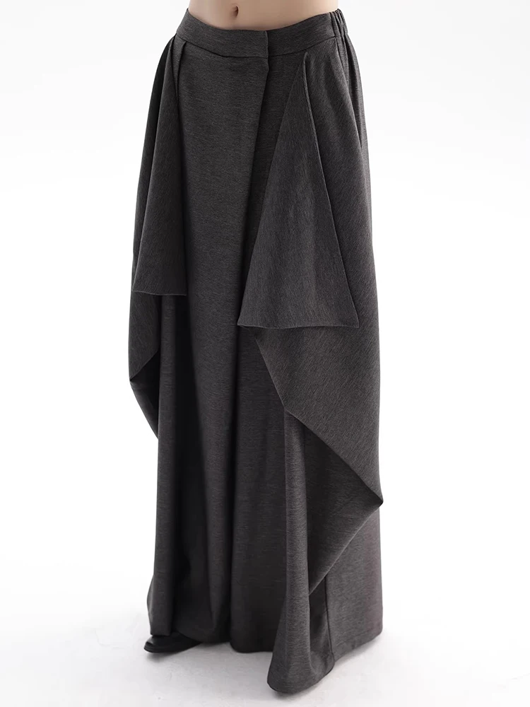 REDDACHiC Trendy Irregular Patchwork Palazzo Pants Women Vintage Elastic Waist Loose Baggy Culottes Grunge Alternative Clothes