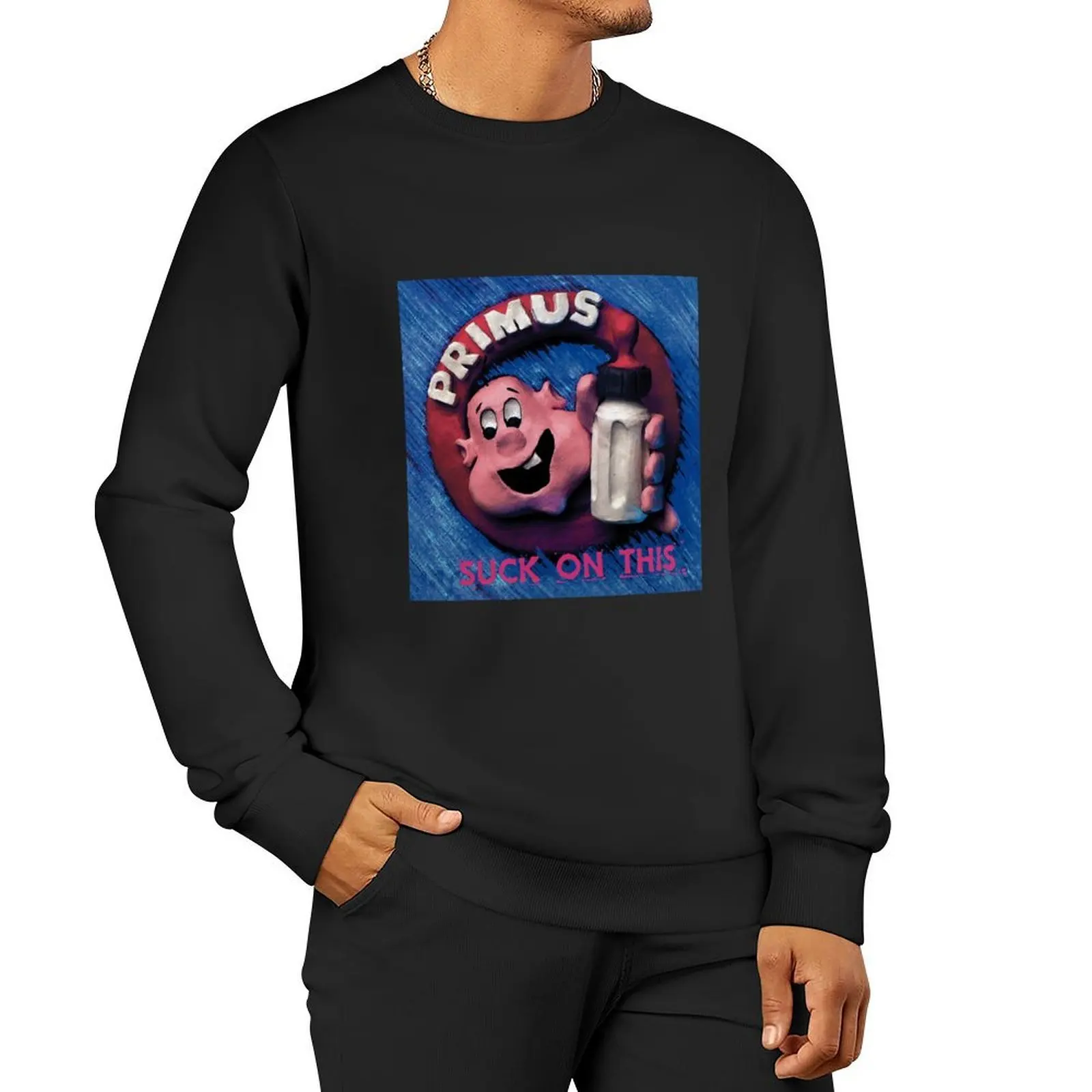 Suck on this Pullover graphic t shirts men autumn clothes anime clothing men's clothing oversize sweatshirts