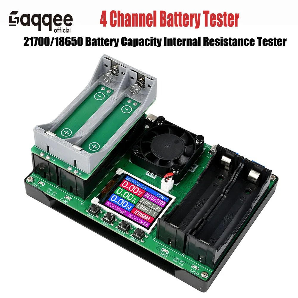 4 Channel Battery Tester 18650 Battery Capacity Internal Resistance Detector Type-C Automatic Charging and Discharging Module