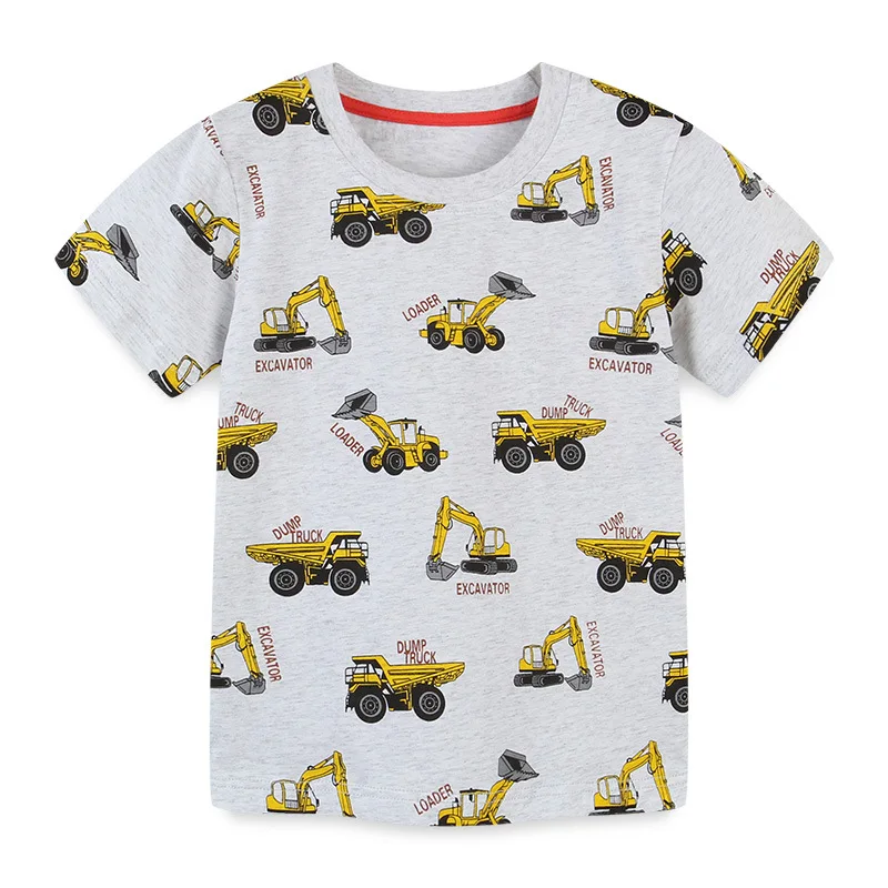 Little maven Summer Clothes for New Year 2024 Baby Boys Lovely Alien UFO T-Shirt Cotton Tops for Kids 2-7 years