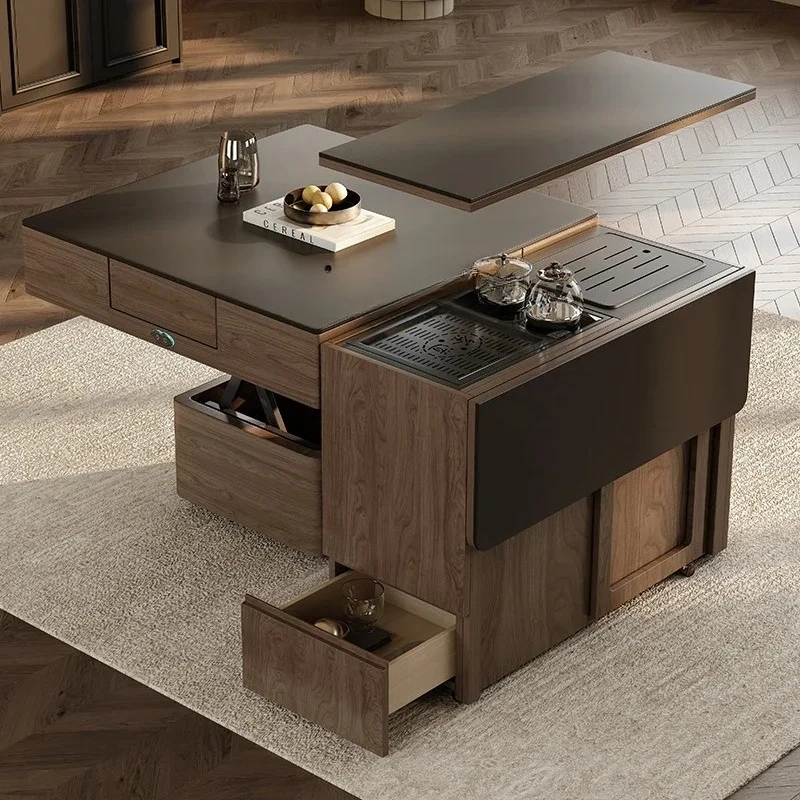 

TQH Маджонг Подъемный журнальный столик Складной обеденный чайный столик двойного назначения