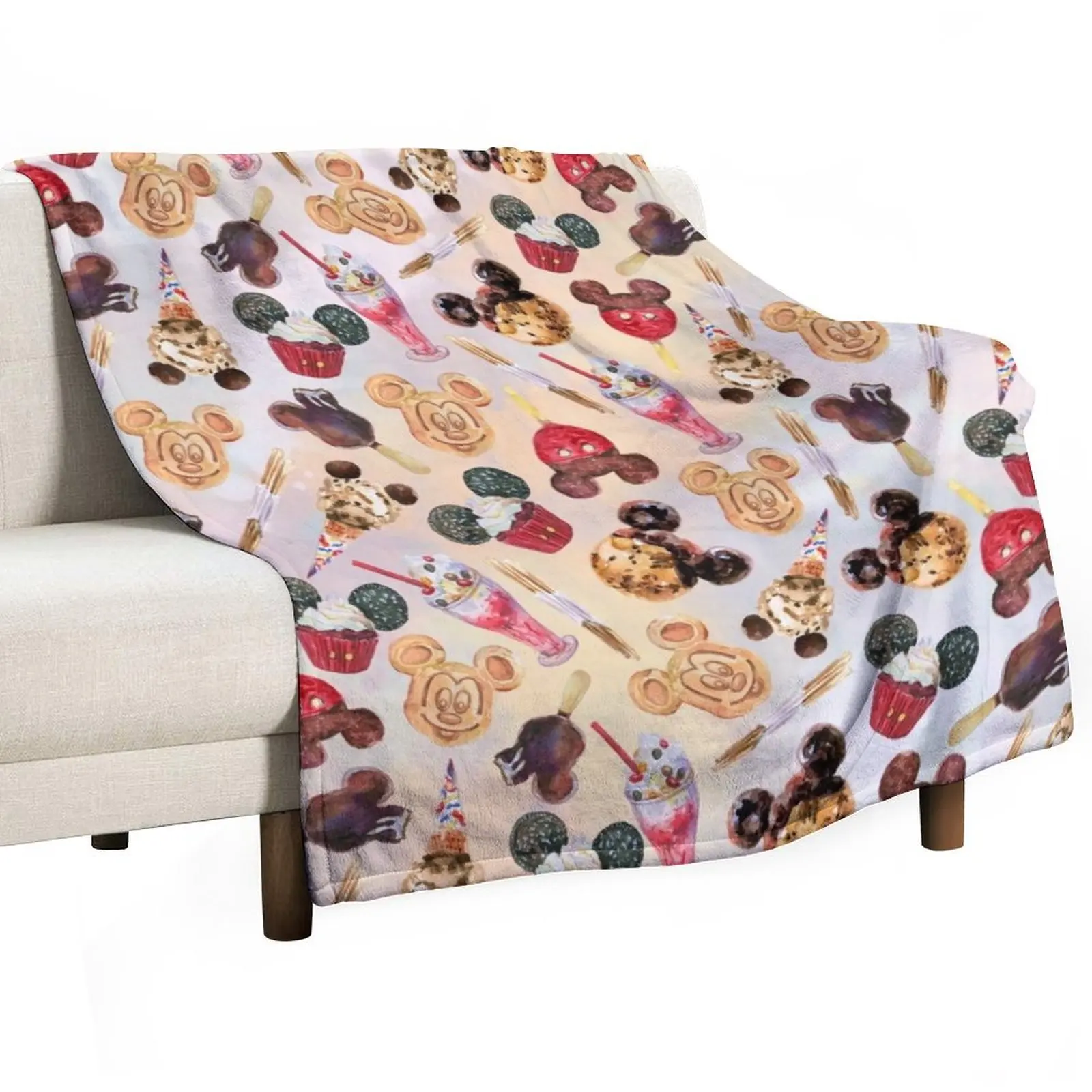 

Mickey Snacks Throw Blanket Sofa Quilt Tourist Blankets