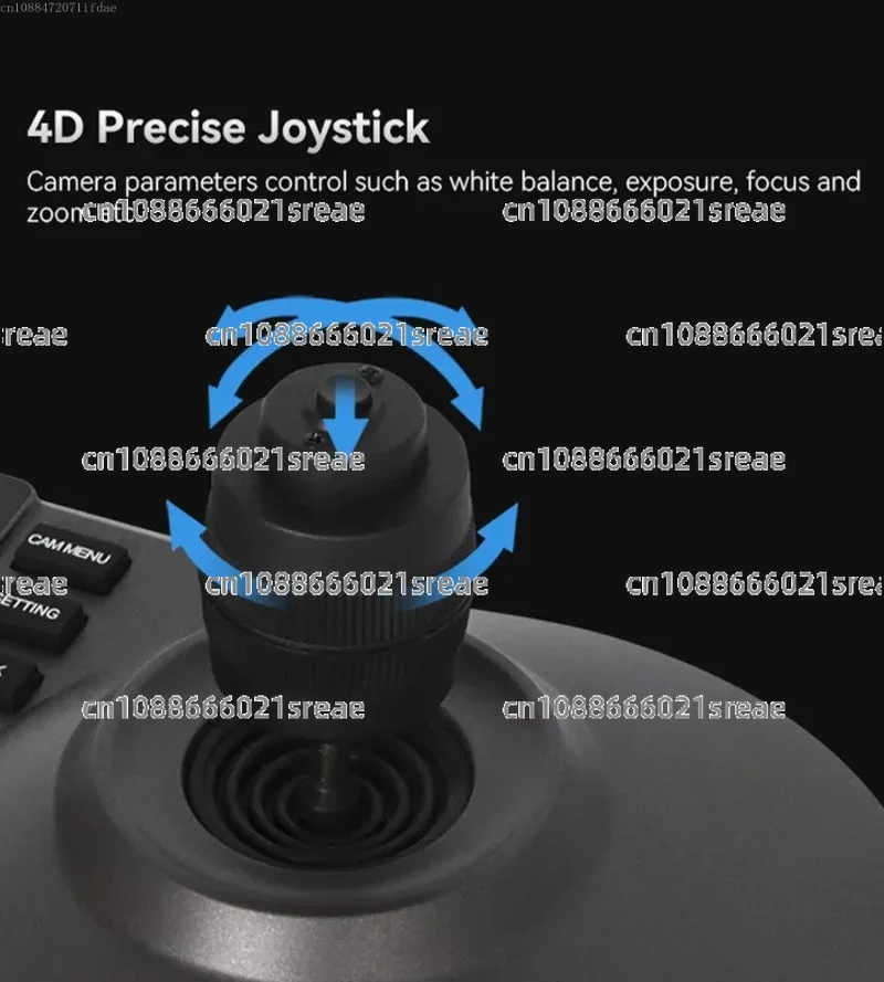 4D عصا التحكم لوحة المفاتيح NDI POE PTZ تحكم 3 ''شاشة LCD في الوقت الحقيقي معاينة كاميرا متحركة عصا التحكم تحكم 255 الإعدادات المسبقة #4