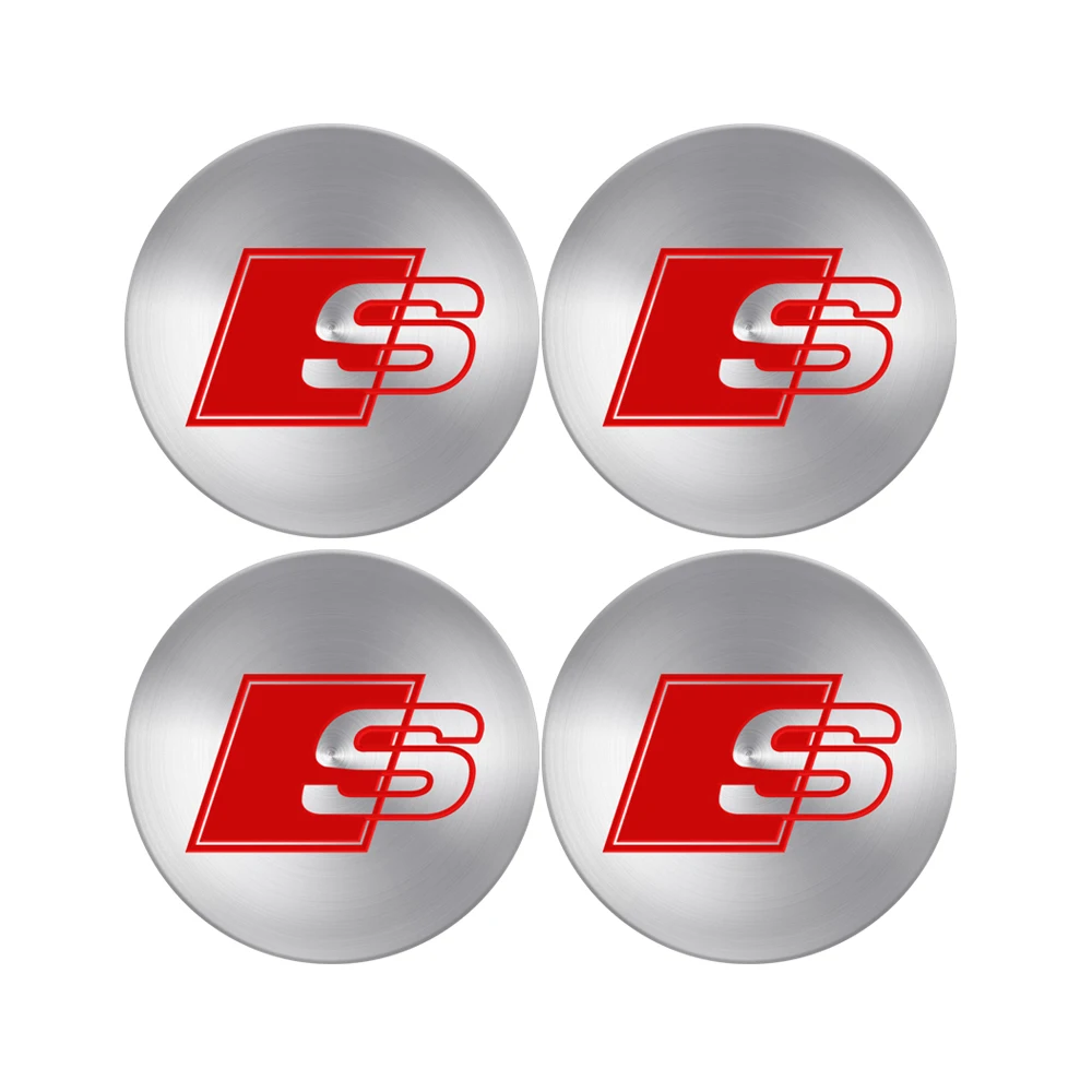 56/60/63/65/68mm Auto Wielnaafdoppen Embleem Naafdop Badge Stickers Decoratie voor Audi Sline A1 A2 A3 A4 A4L P 8V 8L RS RS3 RS4