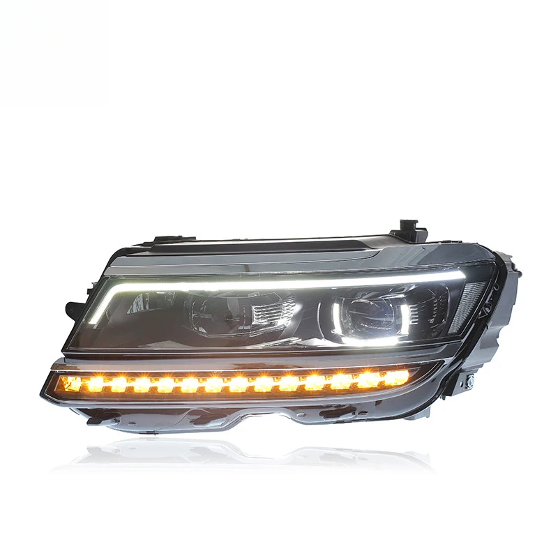 Suitable for 2017-2019 Volkswagen Tiguan L headlight assembly modification to high-end LED lens daytime running lights with turn