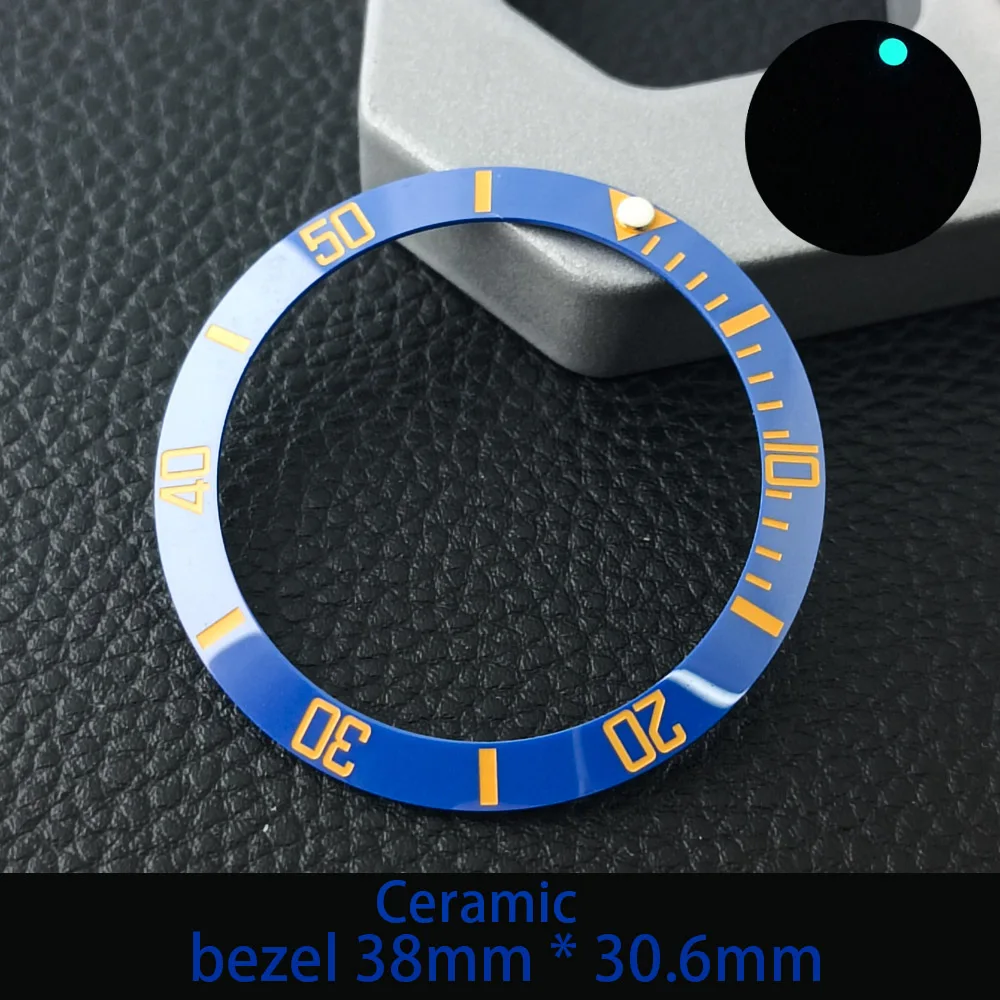 Watch bezel high-quality carbon fiber aluminum ceramic 38mm * 30.7mm bezel suitable for men's bezel replacement and inlay