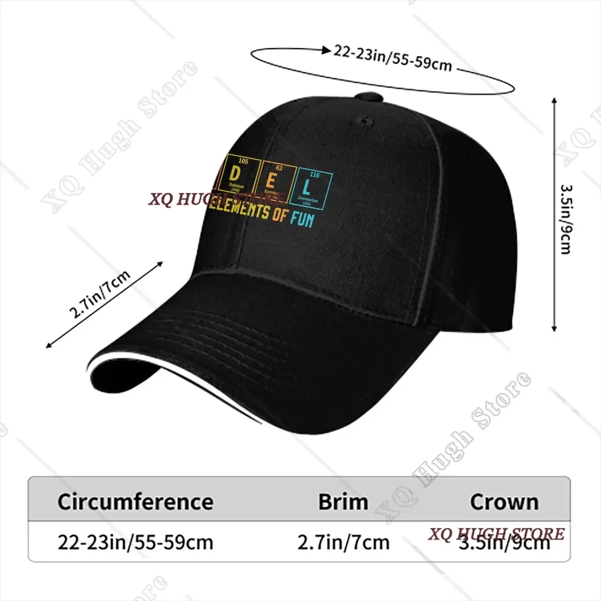 Washed Men's Baseball Cap The Elements Racket  Trucker Snapback Caps Dad Hat Chemistry Golf Hats