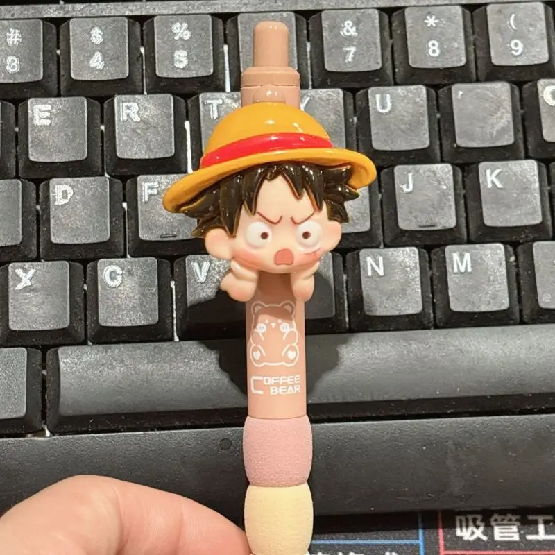 One Piece Rufy Cartoon Cute Student Penna unisex Personalità creativa Penna per stampa di cancelleria maschile e femminile Regalo all'ingrosso
