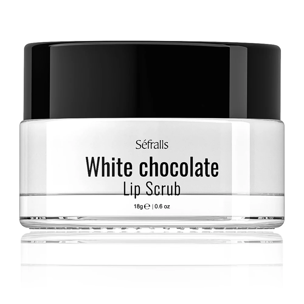 Séfralls White Chocolate Lip Scrub ลิปสติก Care Gentle Repair, เติมเต็ม, Exfoliate, Skin Exfoliate และ Fade Lip Lines 18g