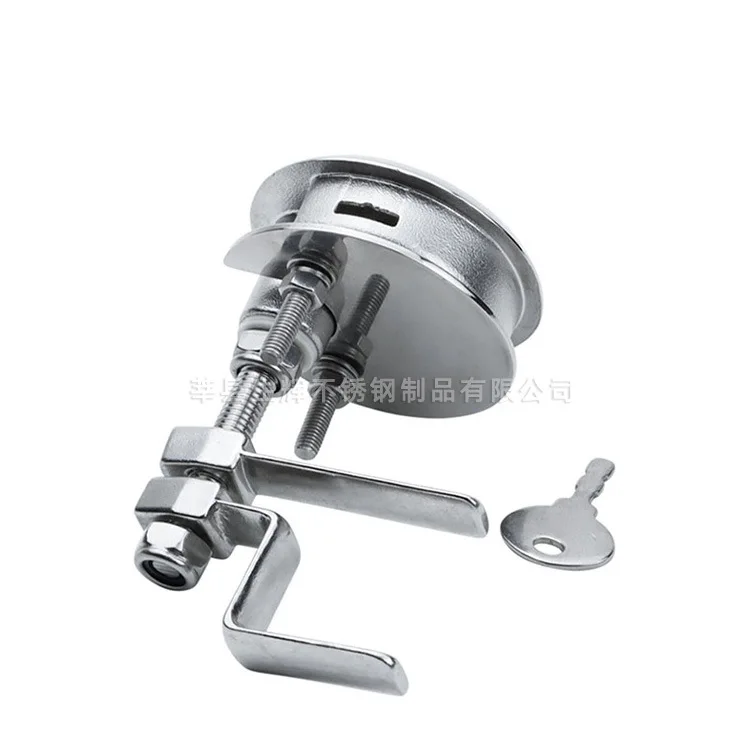 

Red Dot Keyed Floor Lock 316 Stainless Steel Yacht Accessories Marine Yacht Deck Cover Embedded Door Lock