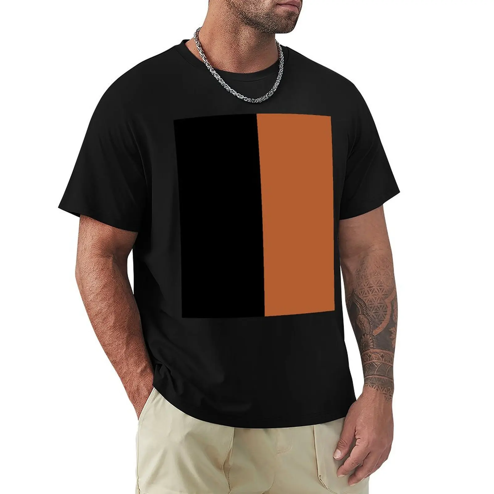 

Solid Plain Bright / Dark Orange / Brown T-Shirt oversized graphic tee Louboutins fruit of the loom mens t shirts