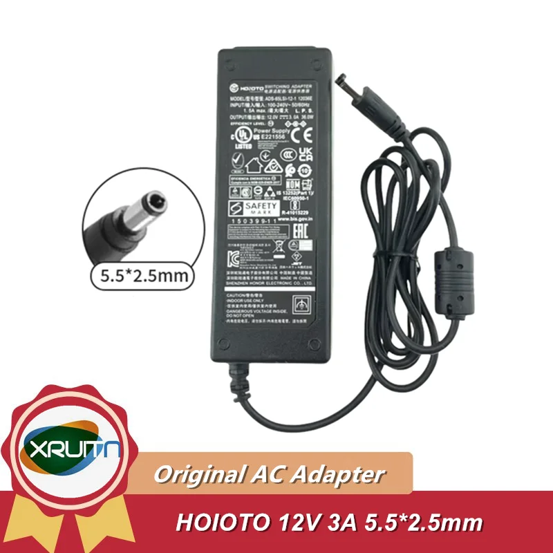 Genuine HOIOTO ADS-65LSI-12-1 12036E 12V 3A 36W AC Switching Adapter Charger For Philips AOC Monitor Power Supply ADS-40SI-12-3