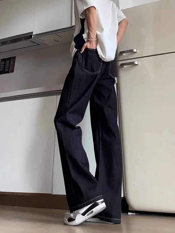 

Bla Original Denim Men's Jeans mid Waist Straight Leg Tapered American High Street Sle Casual Wear All Seasons