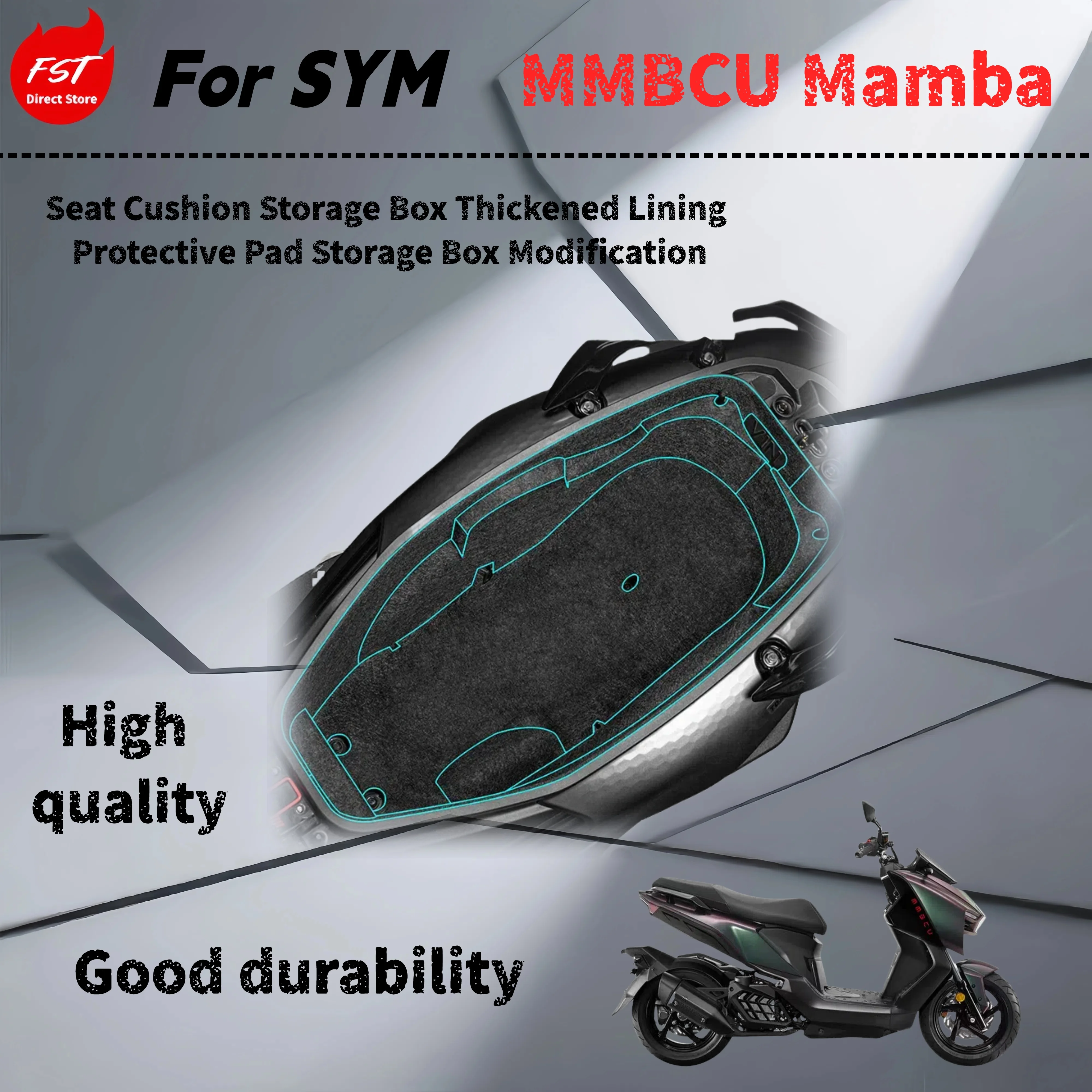 

For SYM MMBCU Mamba seat bucket mat storage box thickened lining protection pad storage box toilet mat modification