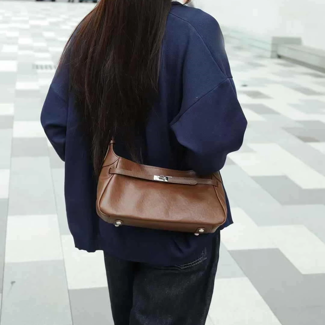 YANATARI-Sac à bandoulière en cuir véritable pour femme, sacs à main à bandoulière pour femme, sac de créateur de luxe, sac minimaliste, cuir de bétail