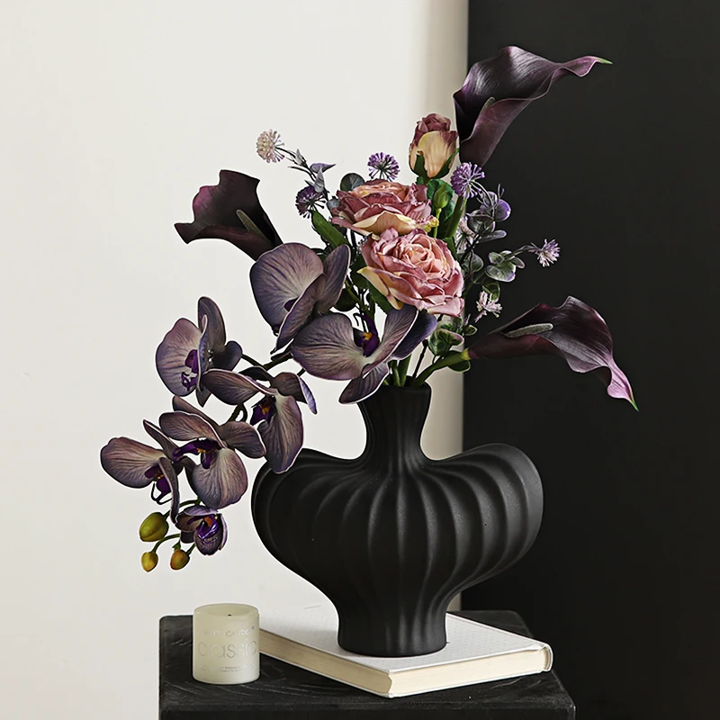

Faux Flower Bouquet Living Room Decorations Dining Table Vase Arrangement