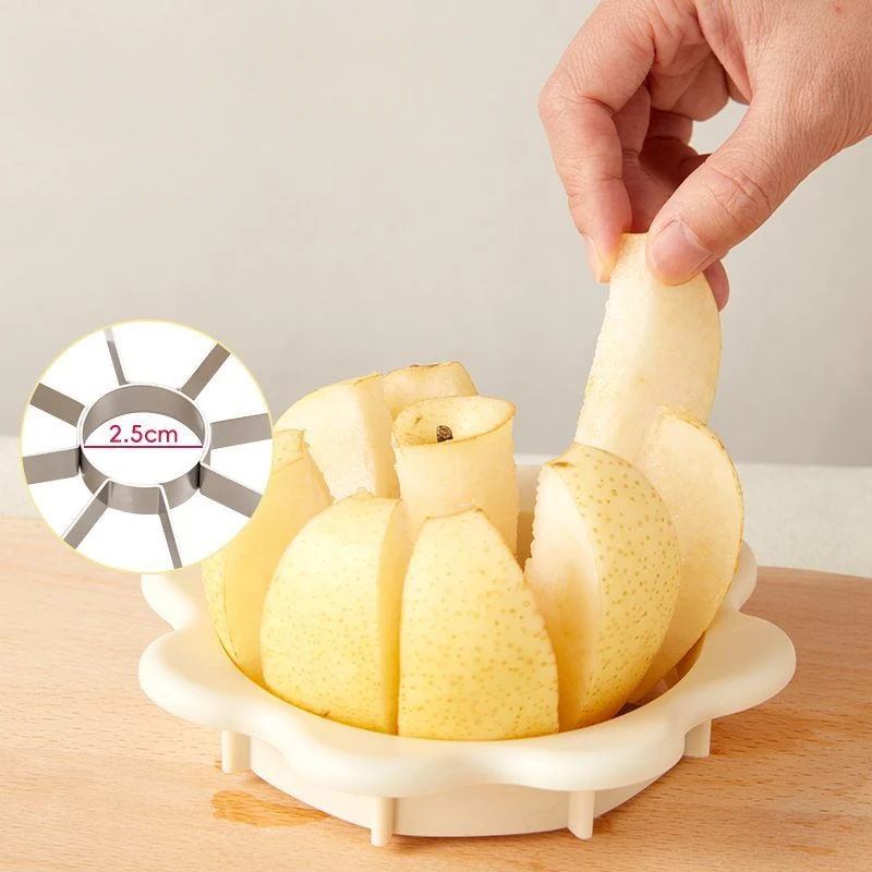 الفولاذ المقاوم للصدأ أداة تقطيع التفاح المنزلية قطاعة الفواكه أداة تقطيع وتقطيع الفاكهة مقسم سكين فاصل أدوات المطبخ دائم