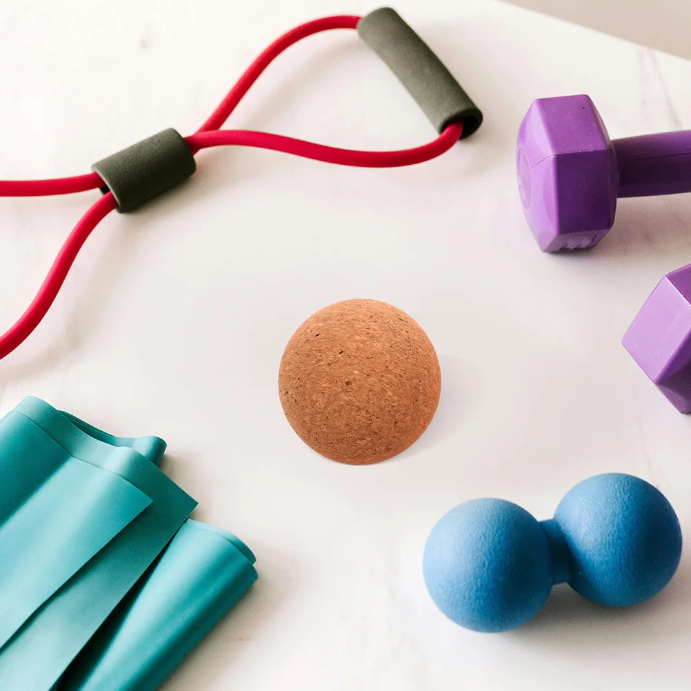 

High-Density Cork Yoga Ball Non-Shedding Fascia Ball for Deep Muscle Massage Portable Fitness Tool for Yoga Relaxation Therapy